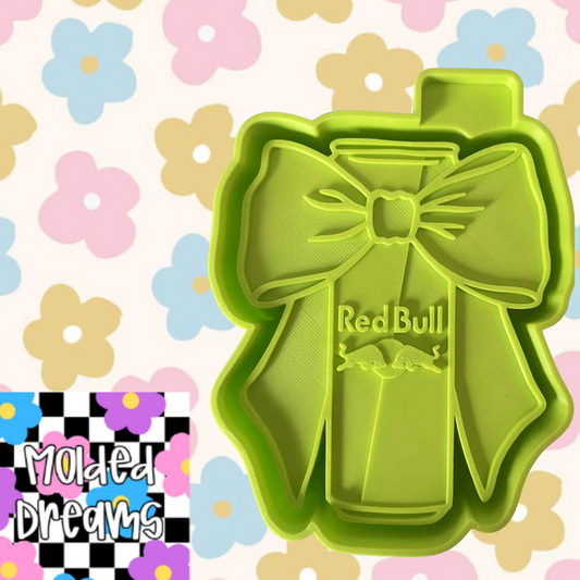 Redbull with bow